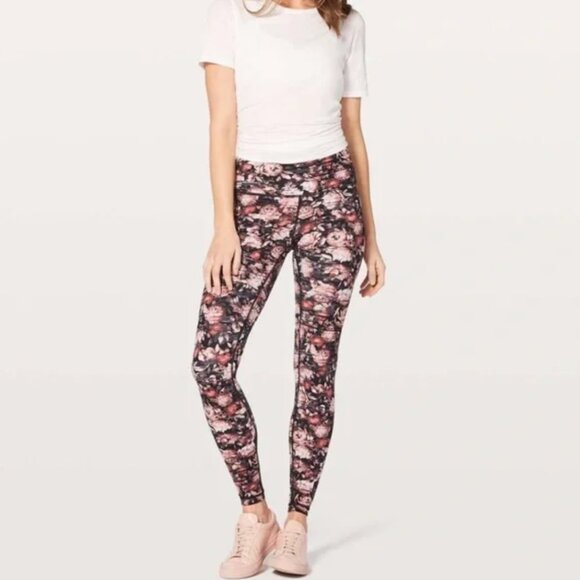 Lululemon size 6 25” Floral Patterned Leggings - Picture 1 of 6